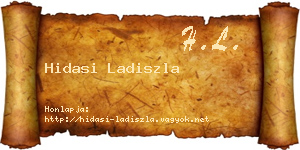 Hidasi Ladiszla névjegykártya